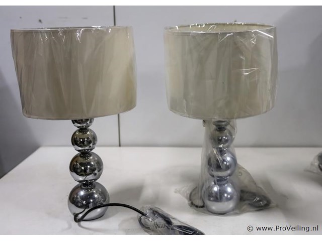 Schemerlampen met bolpoot - 2 stuks - afbeelding 1 van  2