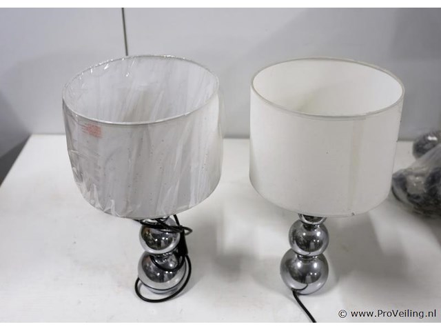 Schemerlampen met bolpoot - 2 stuks - afbeelding 2 van  2
