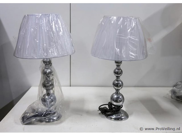 Schemerlampen met bolpoot - 2 stuks - afbeelding 1 van  2