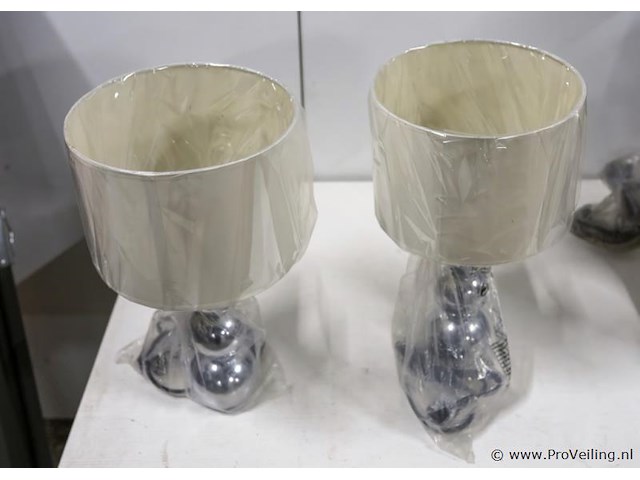 Schemerlampen met bolpoot - 2 stuks - afbeelding 2 van  2