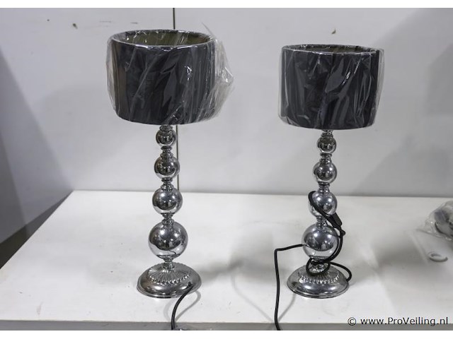 Schemerlampen met hoge bolpoot - 2 stuks - afbeelding 1 van  2