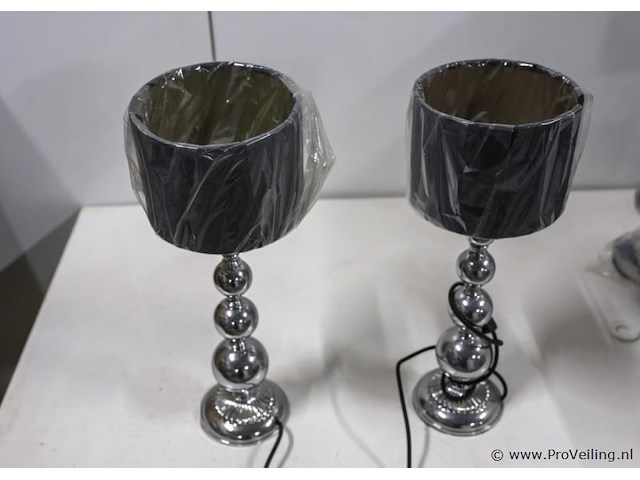 Schemerlampen met hoge bolpoot - 2 stuks - afbeelding 2 van  2