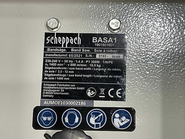 Scheppach basa1 lintzaag machine - afbeelding 7 van  7