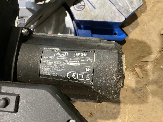 Scheppach hm216 afkort- en verstekzaag - afbeelding 3 van  9
