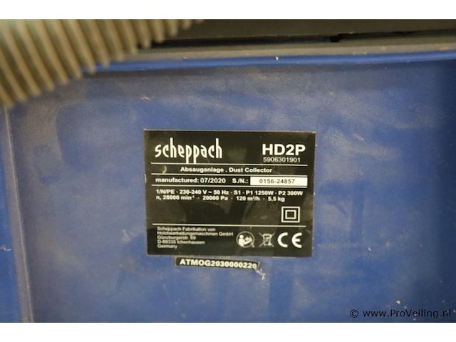 Scheppach stofzuiger hd2p 5906301901 incl. opbergkoffer - afbeelding 2 van  6