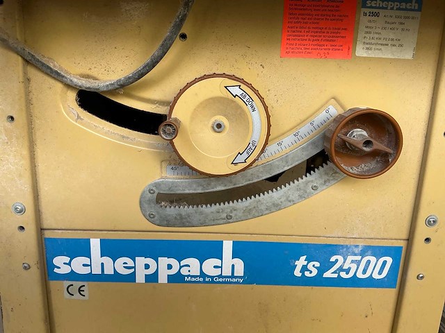 Scheppach zaagtafel - afzuigsysteem - ventilator - liftsysteem - afbeelding 40 van  40