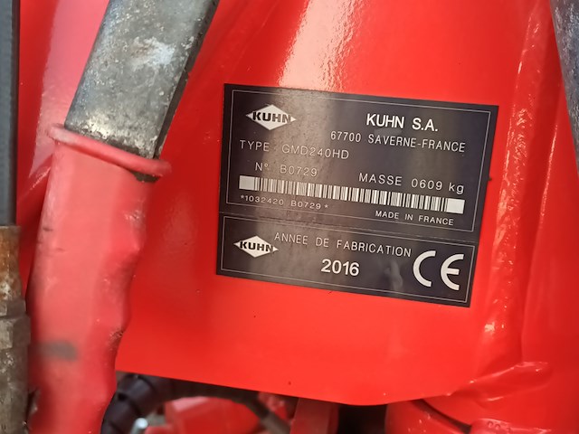 Schijvenmaaier, kuhn, gmd 240hd, 2016 - afbeelding 14 van  14