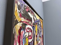Schilderij - gesprek van de dag (jesus loves you) - erik kouw - afbeelding 2 van  9