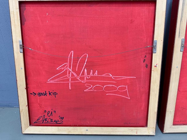 Schilderij - kip of het ei - tweeluik - erik kouw - afbeelding 4 van  16