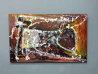 Schilderij - koeien alle kanten op - erik kouw - afbeelding 1 van  8