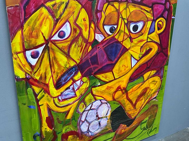 Schilderij - koning! voetbal! - erik kouw - afbeelding 3 van  8