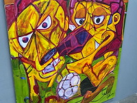 Schilderij - koning! voetbal! - erik kouw - afbeelding 3 van  8