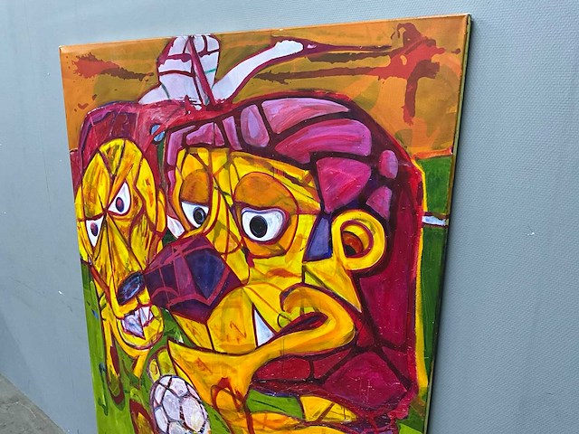 Schilderij - koning! voetbal! - erik kouw - afbeelding 6 van  8