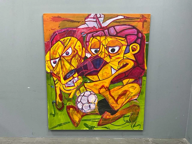 Schilderij - koning! voetbal! - erik kouw - afbeelding 2 van  8