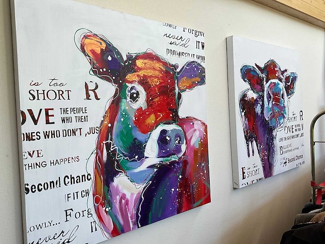 Schilderij 100x100cm (2x) - afbeelding 1 van  3