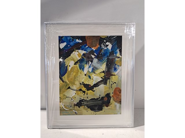 Schilderij, abstracte compositie, walter van oel, 1987 - afbeelding 1 van  5