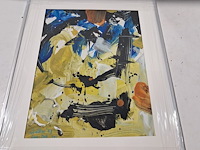 Schilderij, abstracte compositie, walter van oel, 1987 - afbeelding 2 van  5
