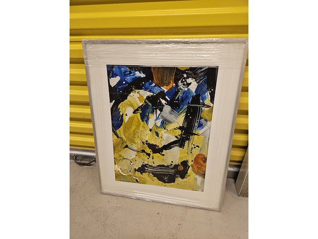 Schilderij, abstracte compositie, walter van oel, 1987 - afbeelding 3 van  5