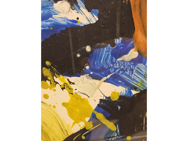 Schilderij, abstracte compositie, walter van oel, 1987 - afbeelding 4 van  5