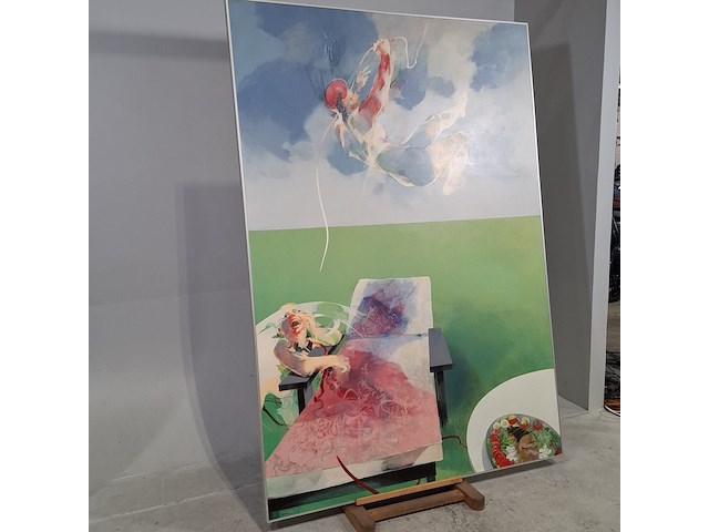 Schilderij, andré dieteren, feestelijk onthaal - afbeelding 3 van  10