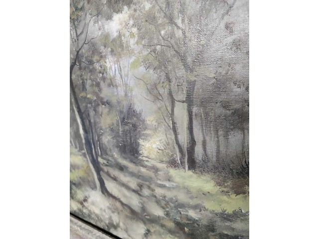 Schilderij antonius baltes van bosaanzicht met water (1895-1975) - afbeelding 2 van  7