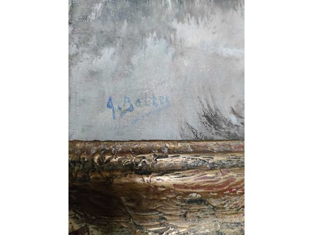 Schilderij antonius baltes van bosaanzicht met water (1895-1975) - afbeelding 3 van  7