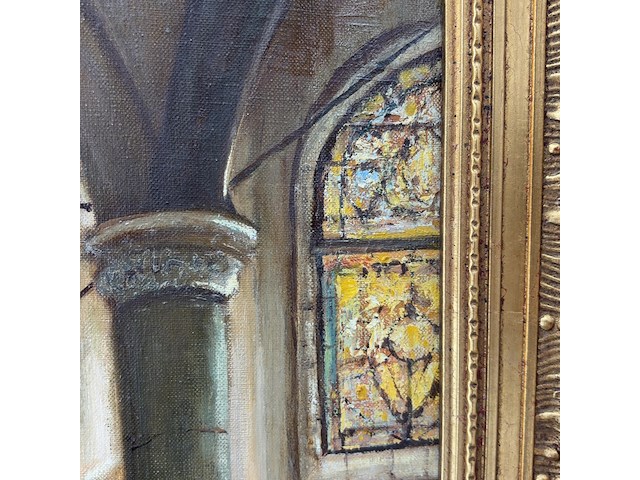 Schilderij, 'binnenzijde kerk' - afbeelding 4 van  12