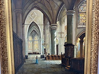 Schilderij, 'binnenzijde kerk' - afbeelding 5 van  12