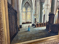 Schilderij, 'binnenzijde kerk' - afbeelding 6 van  12
