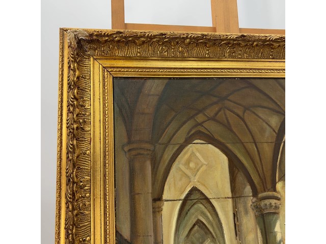 Schilderij, 'binnenzijde kerk' - afbeelding 8 van  12