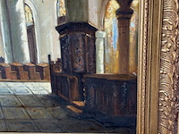 Schilderij, 'binnenzijde kerk' - afbeelding 9 van  12