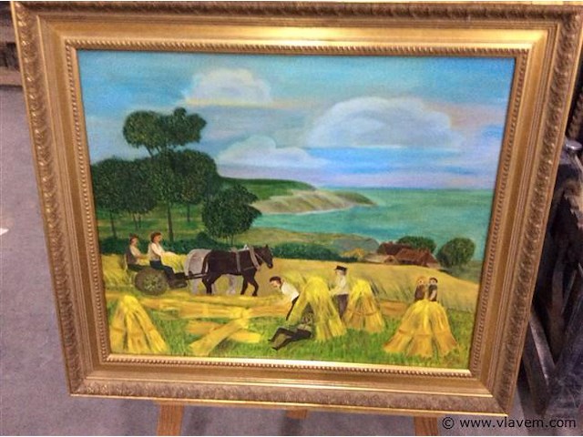 Schilderij: boerenarbeiders - afbeelding 1 van  3