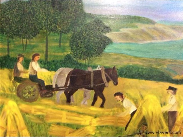 Schilderij: boerenarbeiders - afbeelding 2 van  3