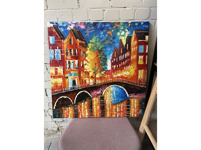 Schilderij, bureaustoel, decoratie ladder - afbeelding 2 van  6