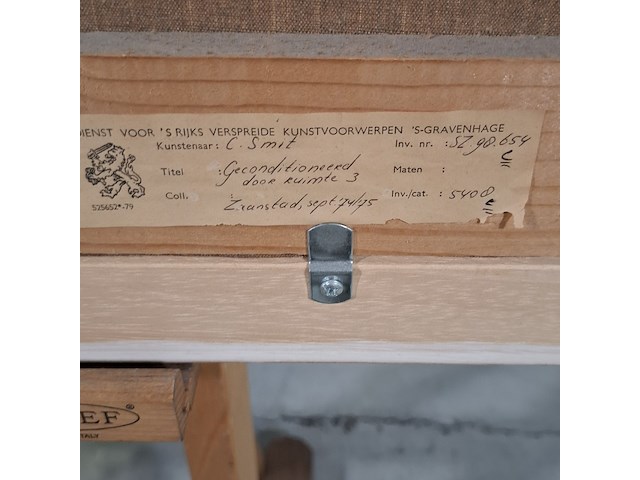 Schilderij, coenraad smit, geconditioneerd door ruimte 3, 1973 - afbeelding 8 van  8