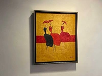 Schilderij dansende dames (3x) - afbeelding 2 van  6