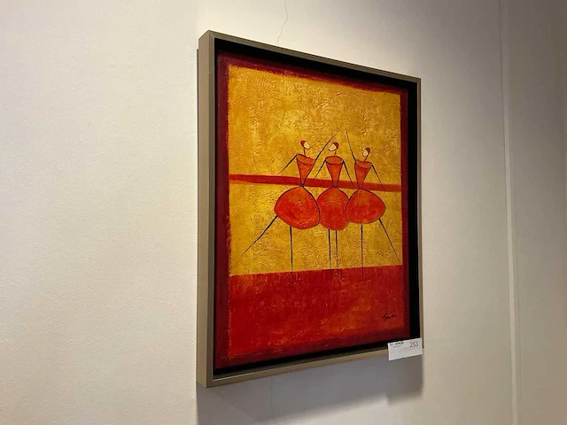 Schilderij dansende dames (3x) - afbeelding 5 van  6
