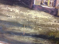 Schilderij: dorpzicht (beschadiging) - afbeelding 2 van  4