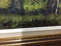 Schilderij: dorpzicht (beschadiging) - afbeelding 3 van  4