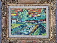 Schilderij, expressionisme, johan, +/- 1930 - afbeelding 1 van  5