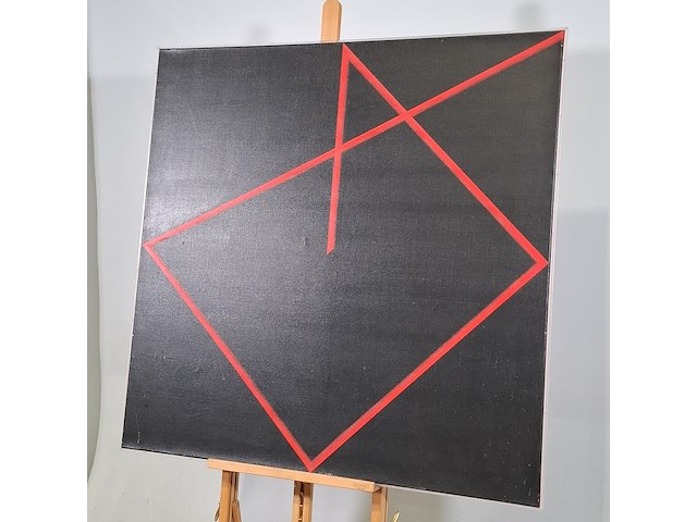 Schilderij, f. timmerman, stepping out of link, 1982 - afbeelding 2 van  14