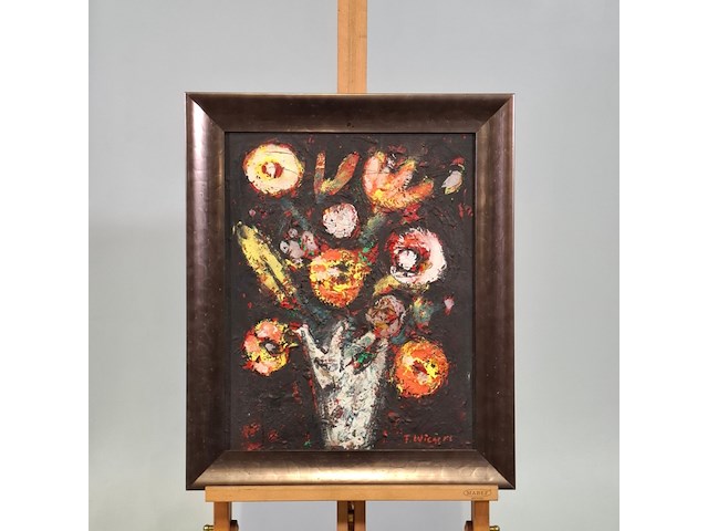 Schilderij, f. wiegers, bloemen - afbeelding 1 van  6