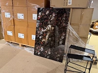 Schilderij gehard glas astronaut bloemen homebound - afbeelding 2 van  4