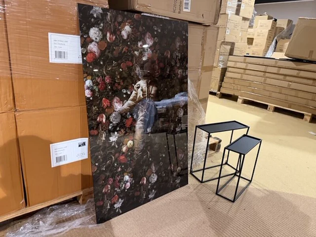 Schilderij gehard glas astronaut bloemen homebound - afbeelding 3 van  4