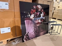 Schilderij gehard glas bloemenvrouw homebound - afbeelding 3 van  5