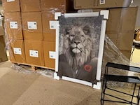Schilderij gehard glas leeuw roos homebound - afbeelding 3 van  6