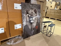 Schilderij gehard glas leeuw roos homebound - afbeelding 5 van  6