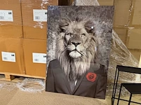 Schilderij gehard glas leeuw roos homebound - afbeelding 2 van  6