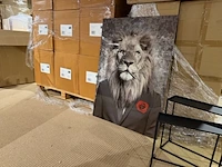 Schilderij gehard glas leeuw roos homebound - afbeelding 4 van  6