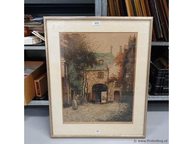 Schilderij gesigneerd alfred van neste - afbeelding 1 van  5